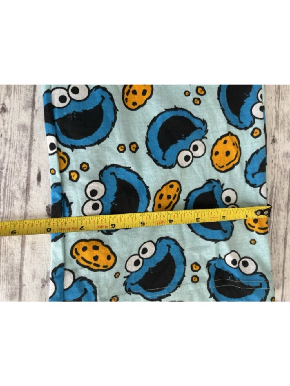 Women's Cookie Monster Pajama Pants Lounge Blue Medium Lightweight Sesame Street - Picture 10 of 10